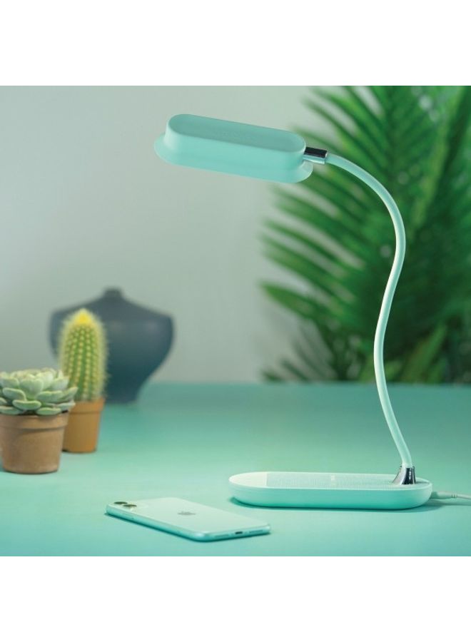 Momax - Q.LED Flex Desk Lamp With Wireless Charging Base green - Image 1