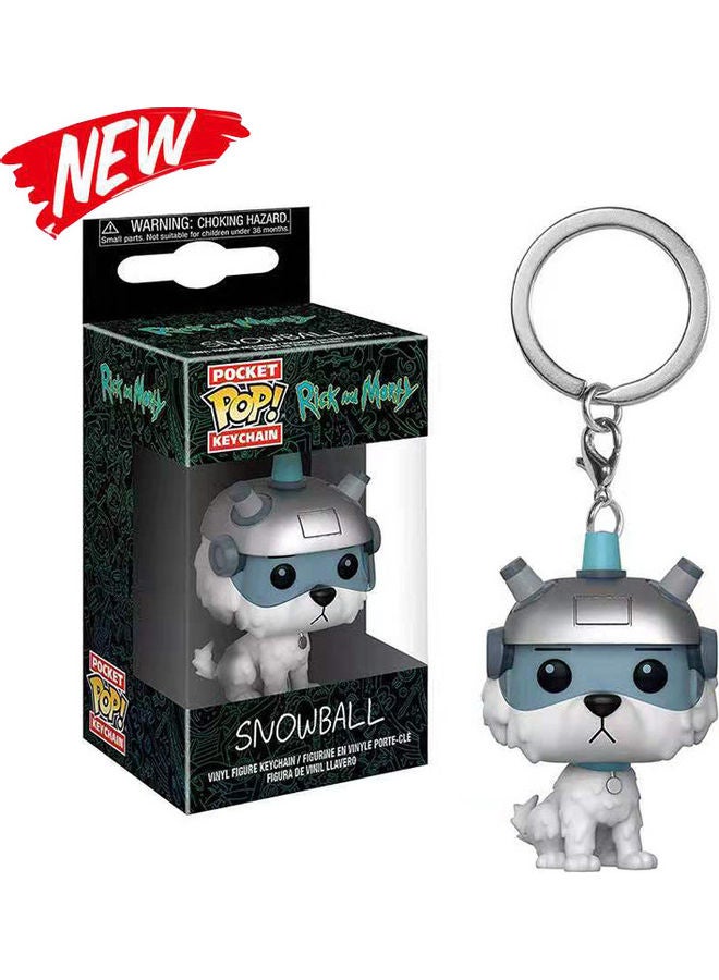 Funko - Pop! Rick Morty Snowball  Figure Toy Keychain Multicolour - Image 1