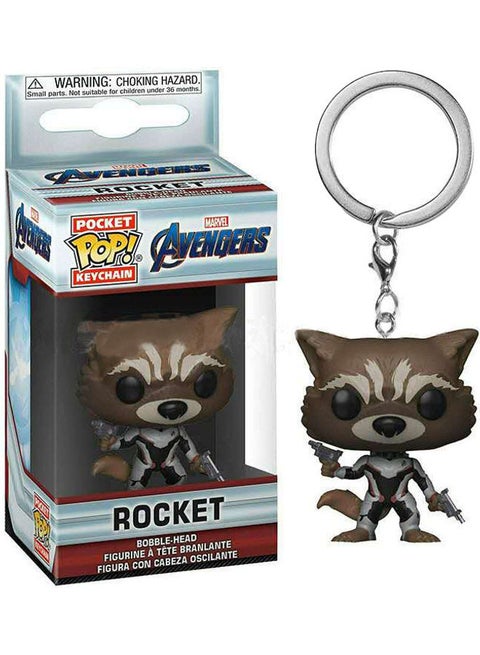 Pop! The New Rocket Raccoon Figure  Toy Keychain Multicolour
