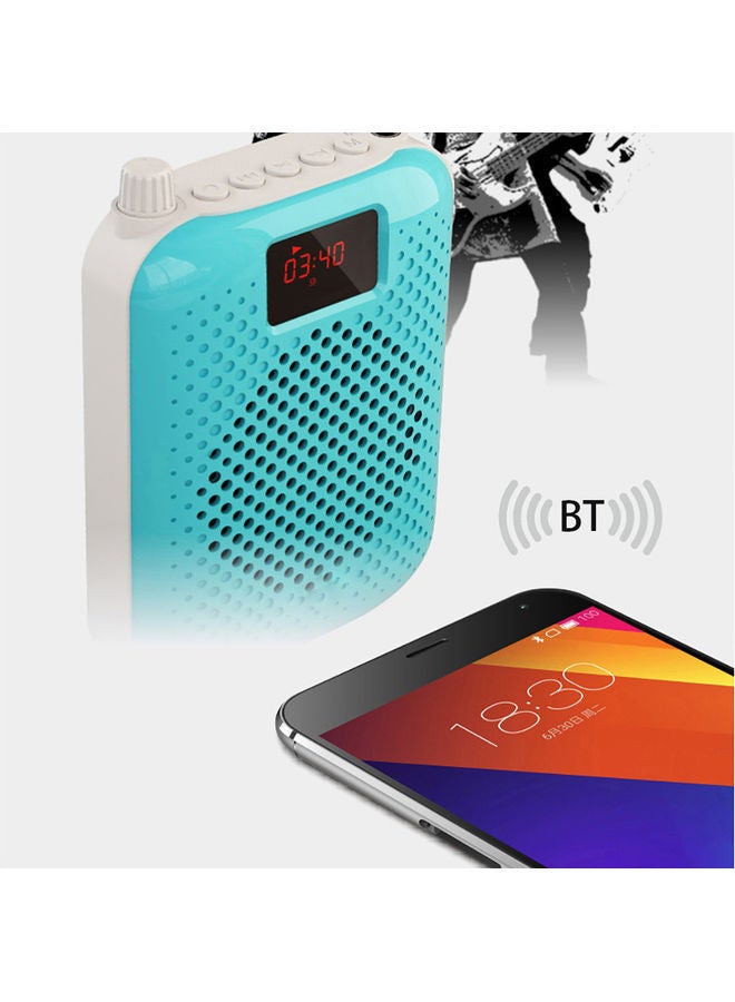 K500 Voice Amplifier Loudspeaker Wired Microphone Belt Bluetooth Audio Speaker Black  - Image 4