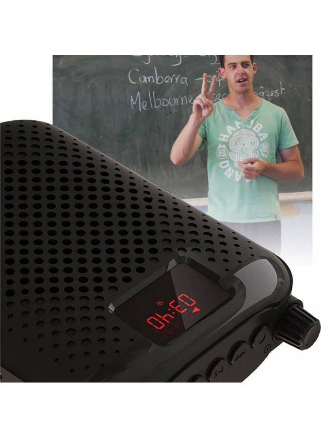 K500 Voice Amplifier Loudspeaker Wired Microphone Belt Bluetooth Audio Speaker Red  - Image 3
