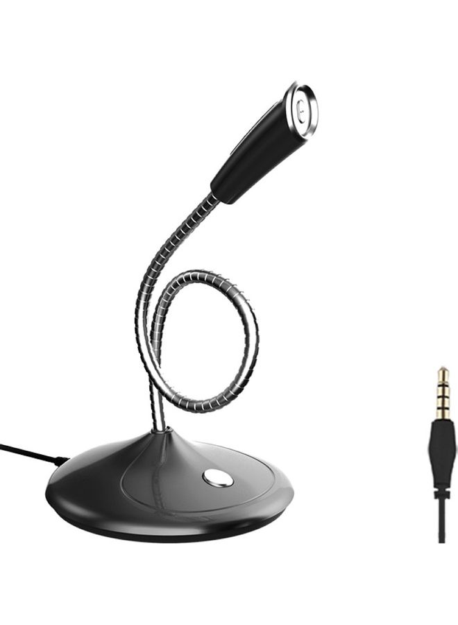 3.5mm/USB Adjustable Desktop Microphone Studio Recording Mic for PC Computer XDY37532 Black - Image 1