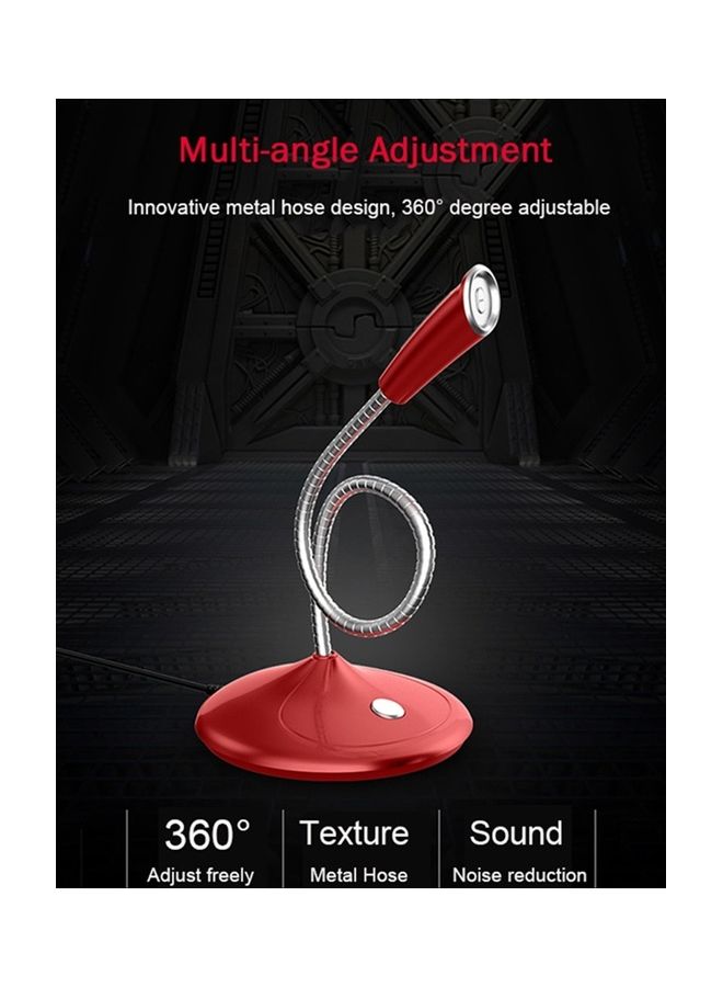 3.5mm/USB Adjustable Desktop Microphone Studio Recording Mic for PC Computer XDY37532 Black - Image 4