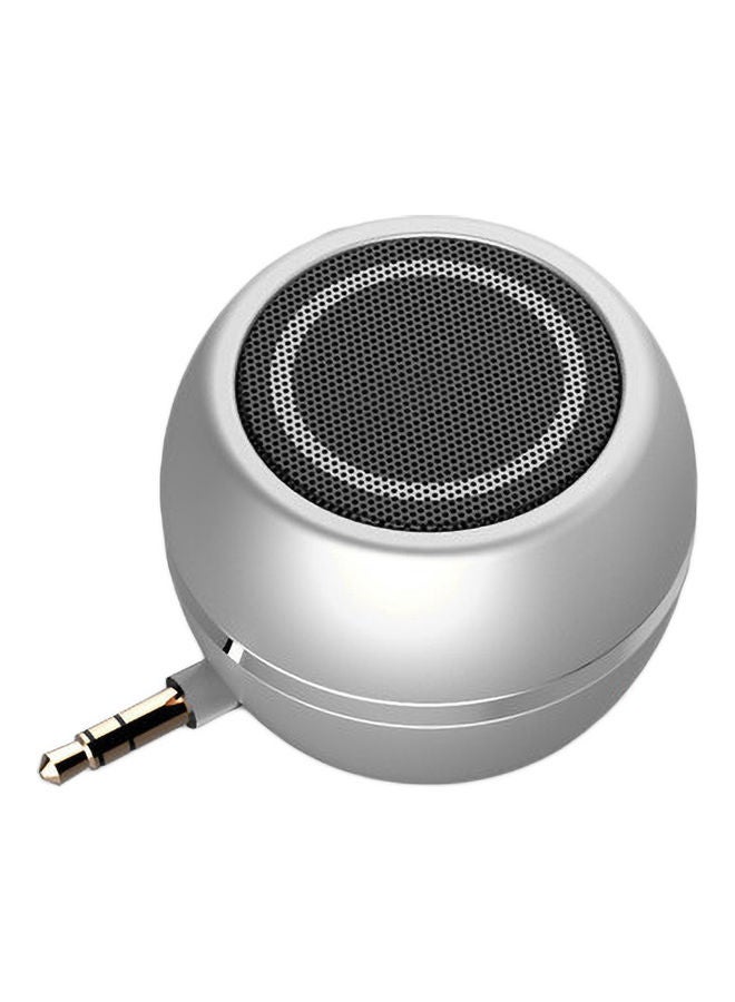 A5 3.5mm Mini Music Speaker Loudspeaker Sound Amplifier for Mobile Phone Laptop Silver - Image 1