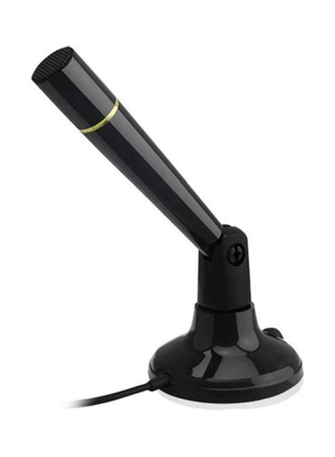 ميكروفون تسجيل صوتي للأستوديو قابل للتعديل مقاس 3.5 مم للكمبيوتر المكتبي والحاسوب طراز G22 XDY37648 أسود - Image 1