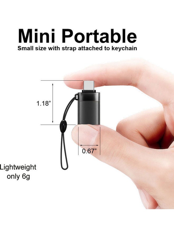 محول OTG بمنفذ Type C ذكر إلى USB 3.0 أنثى ذهبي وردي - Image 3