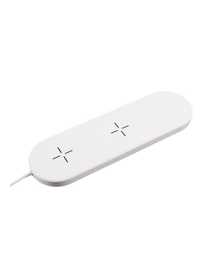 3 in 1 Wireless Charger Charging Pad for iPhone Watch 1/2/3/4 AirPods White  - Image 1