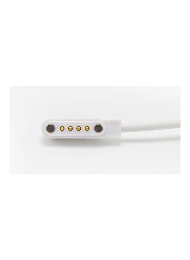 Generic - Universal Portable 4Pin Smart Watch Wireless Charger Rubber Fast Charging Cable White - Image 1