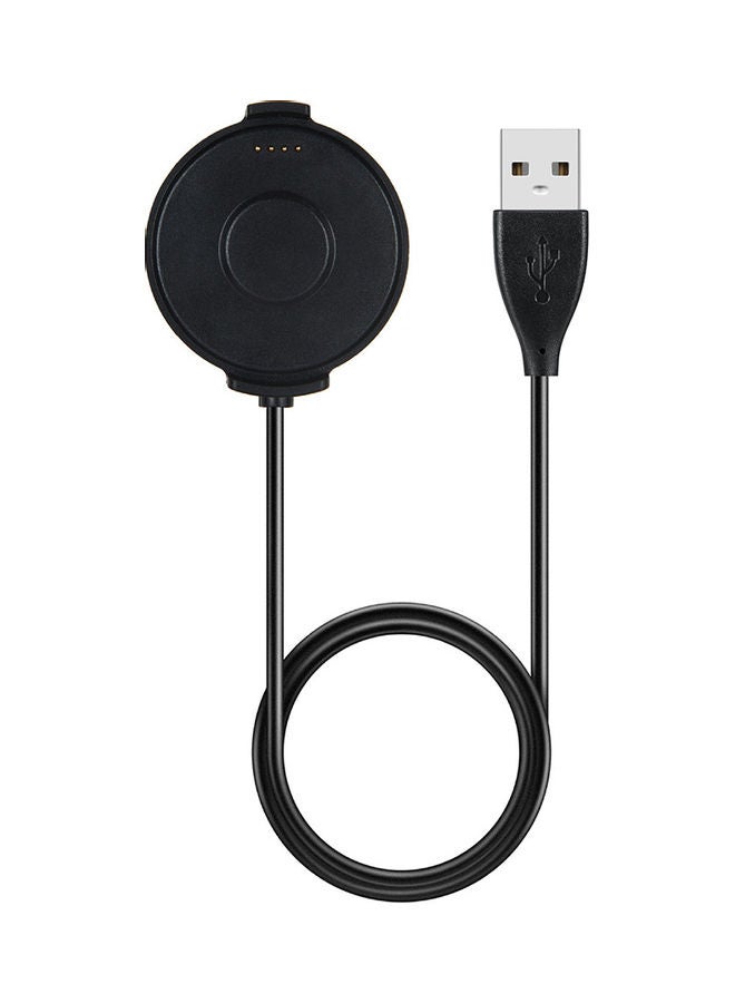 1M USB Data Charging Cable Magnetic Cradle Dock Replacement for TicWatch Pro Black
