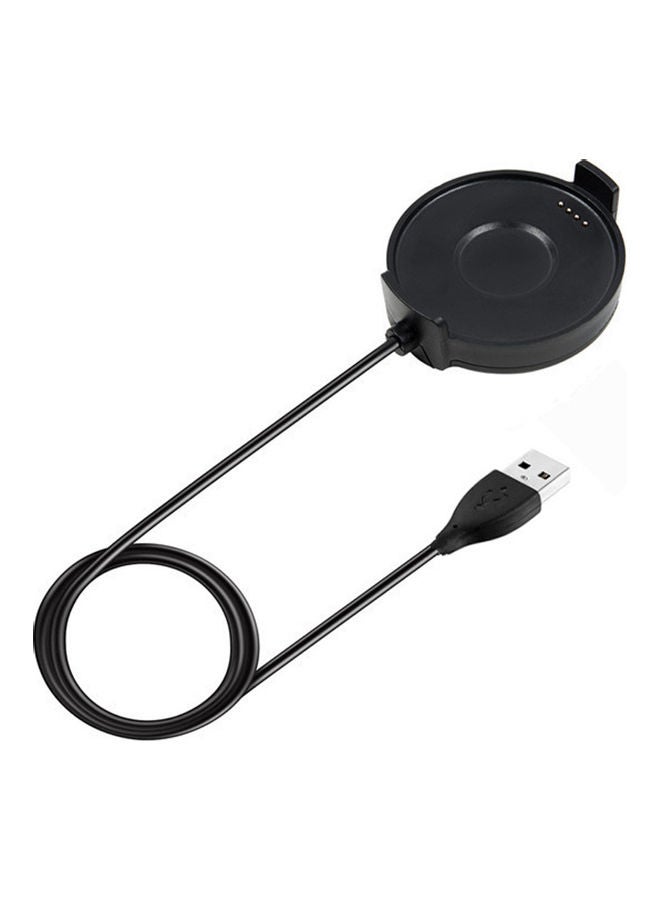 1M USB Data Charging Cable Magnetic Cradle Dock Replacement for TicWatch Pro Black