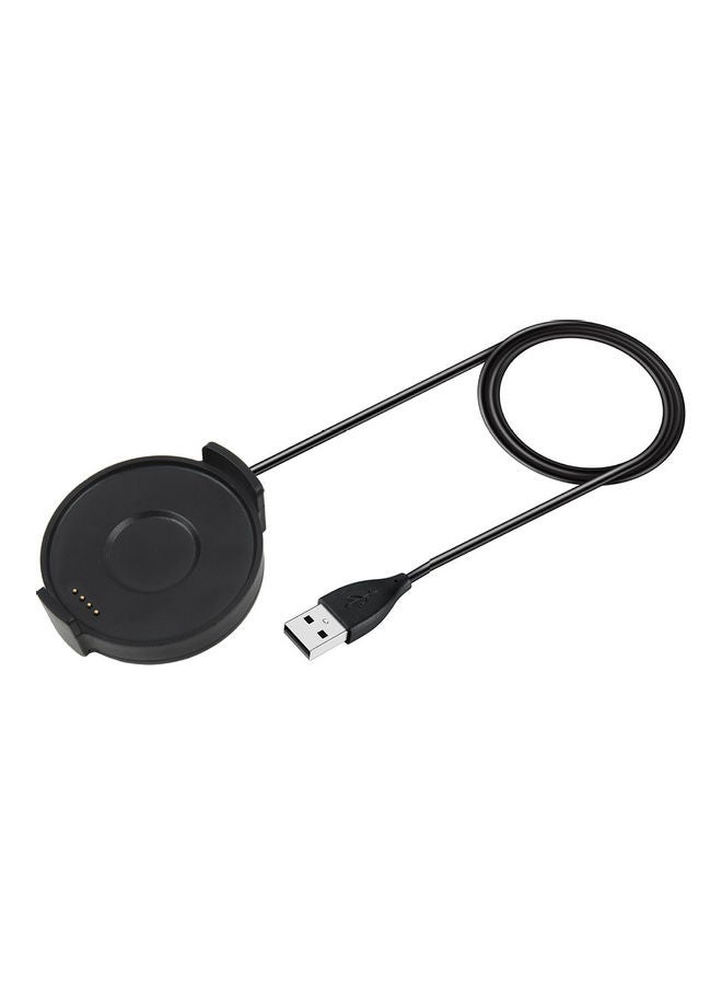 1M USB Data Charging Cable Magnetic Cradle Dock Replacement for TicWatch Pro Black
