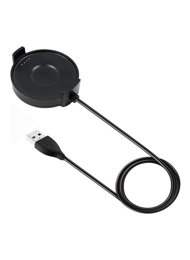 1M USB Data Charging Cable Magnetic Cradle Dock Replacement for TicWatch Pro Black