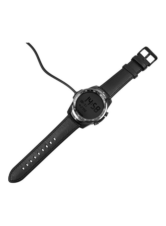 1M USB Data Charging Cable Magnetic Cradle Dock Replacement for TicWatch Pro Black