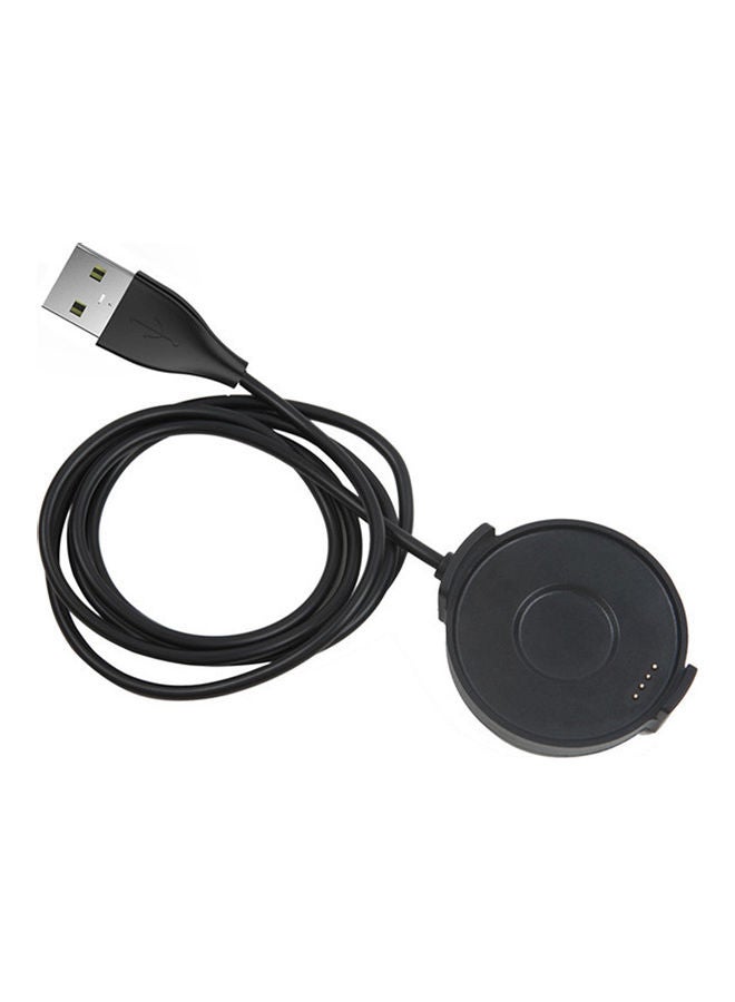 1M USB Data Charging Cable Magnetic Cradle Dock Replacement for TicWatch Pro Black