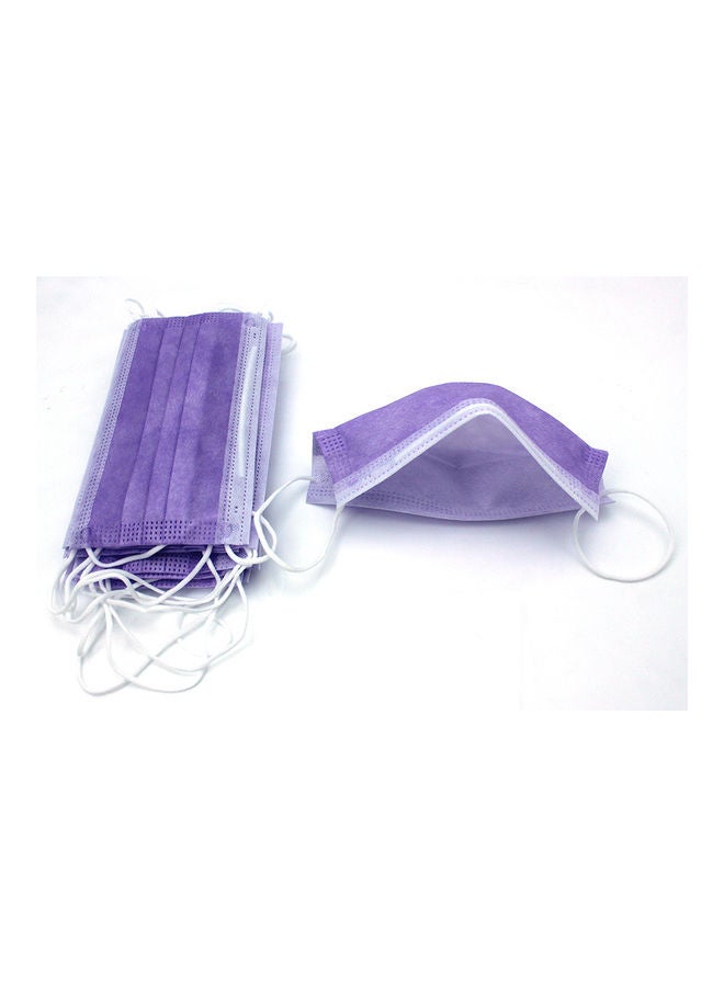 10-pieces Face Disposable Face Mask Purple Color for Adults - Image 2