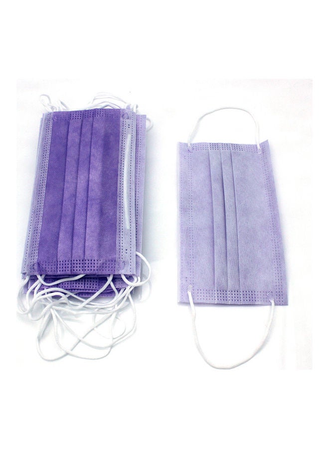 10-pieces Face Disposable Face Mask Purple Color for Adults - Image 3