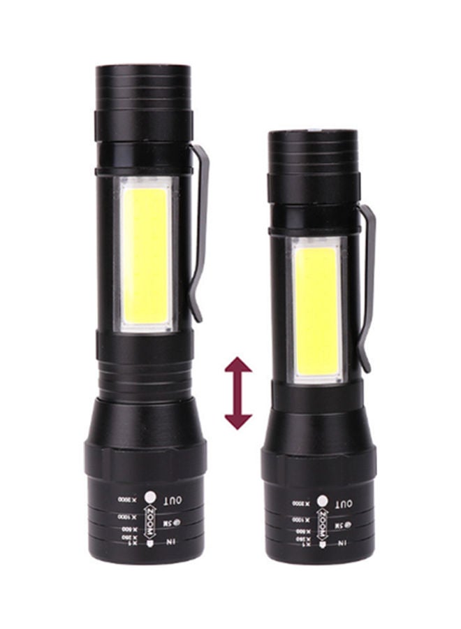 Beauenty USB Rechargeable Zoom Flashlight Black 12.2x3.1x2.5cm - Image 2