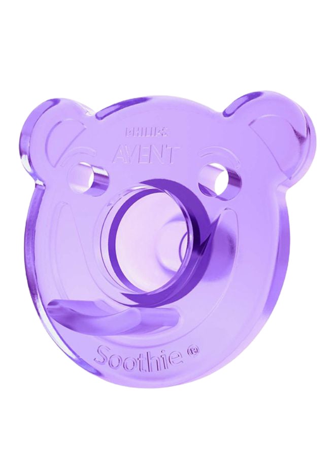 Soothie Pacifier, Pack of 2 - Bear Shape, Pink/Purple
