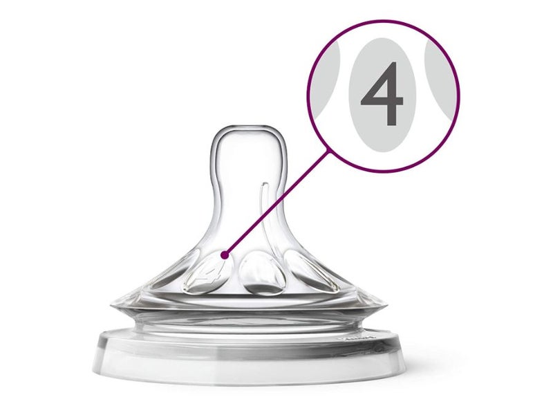 PHILIPS AVENT - Pack Of 2 Fast Flow Flexible And Bite Resistant Natural Teats For Baby, 6+ Month - Clear - Image 1