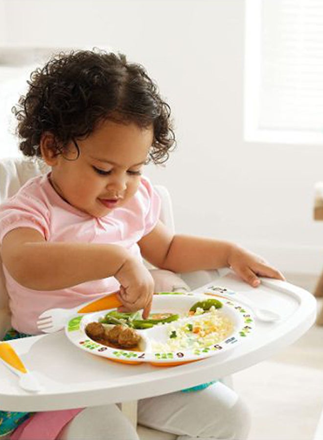 PHILIPS AVENT Toddler Divider Printed Pattern Plate for Newborn, White/Green/Black - 2012835  - Image 4