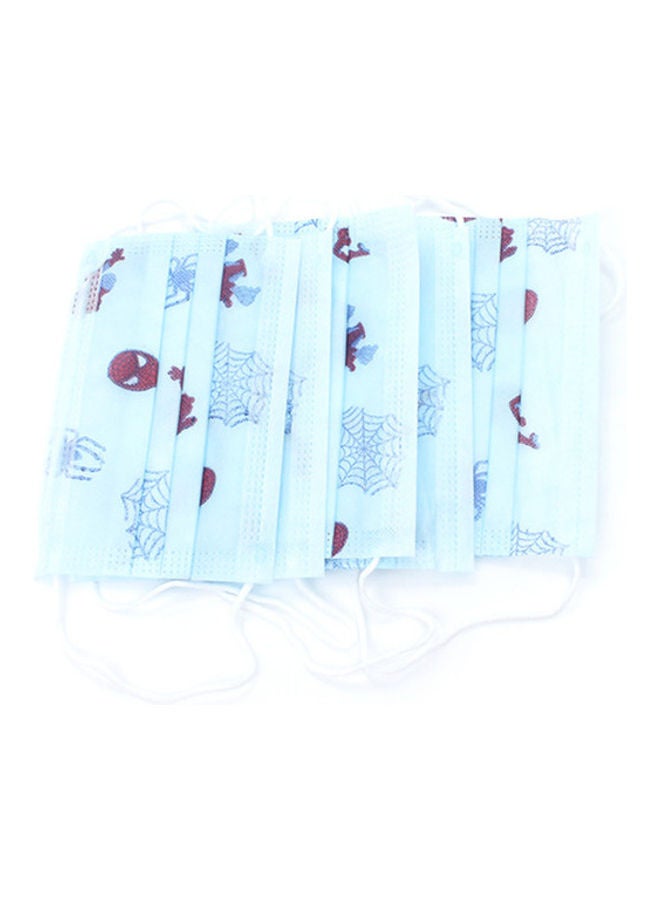 Generic 5-pieces Printed Disposable Face Mask for boys Blue Color.  - Image 1