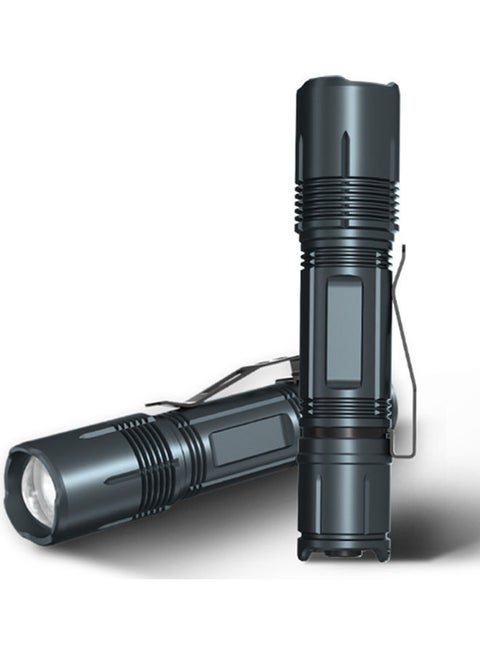 Multifunctional Tactical Flashlight Black 13x2.9x2.5cm