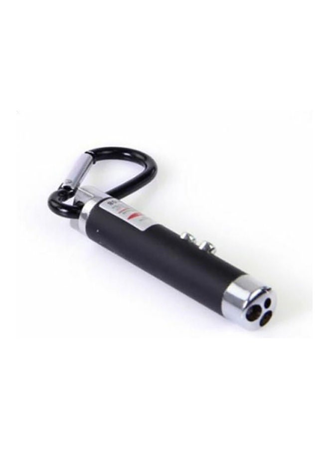 Generic LED Laser Pen Pointer With Flashlight Torch black 
