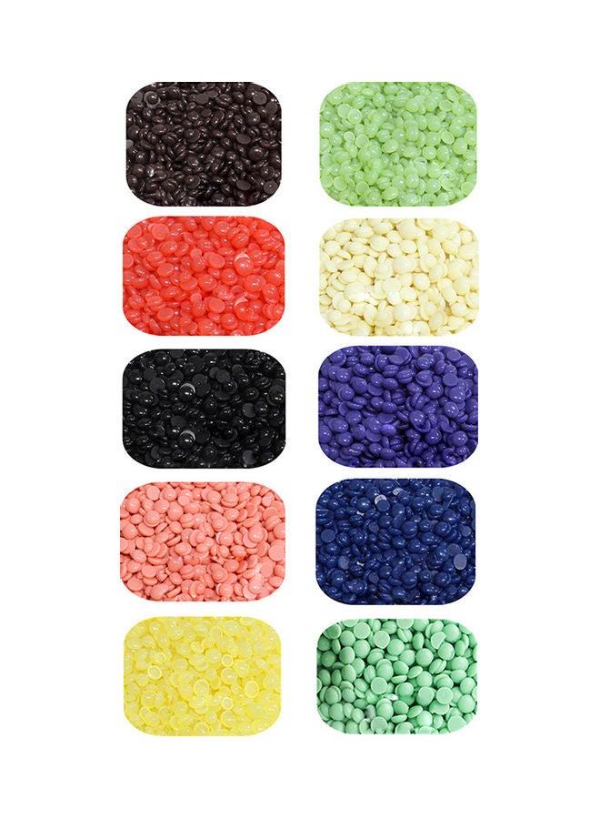 حبيبات شمع صلبة لإزالة الشعر بوزن 300 جم، لا تحتوي على شرائط ومناسبة لإزالة الشعر من الوجه وتحت الإبطين والساقين، الوزن الصافي: 300 جم ألوان متعددة 20*20*20سم - Image 5