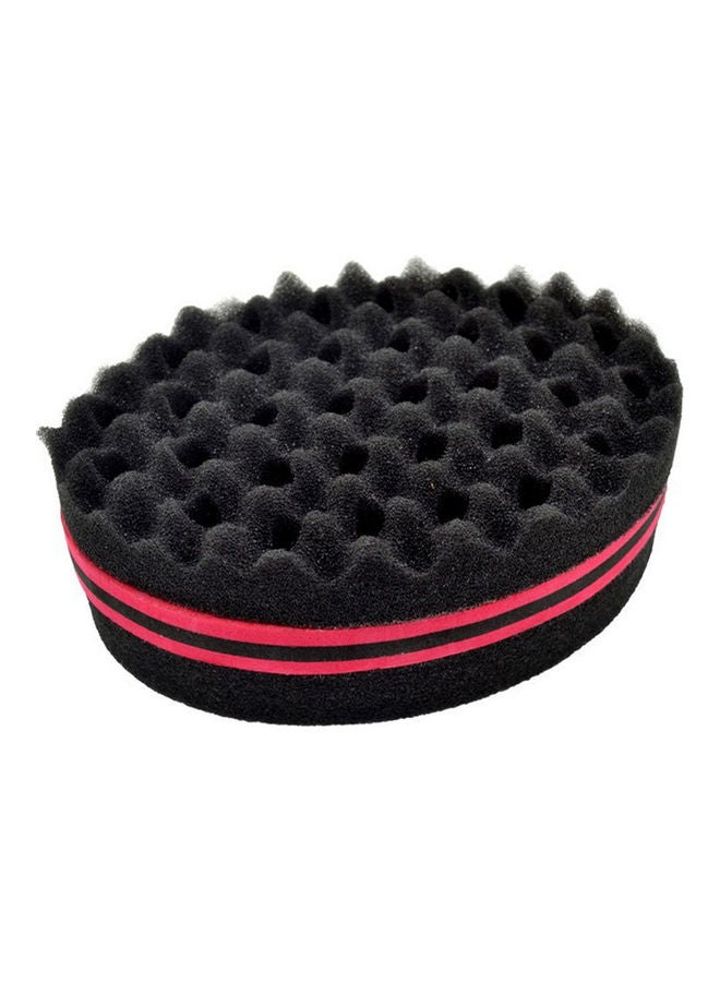 Double Sided Magic Hair Brush Sponge Wave Dreads Locking Curl Coil Afro Barber Tool Black 15*15*15cm