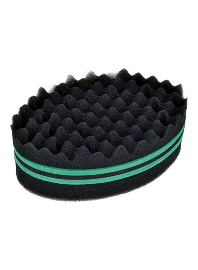 Double Sided Magic Hair Brush Sponge Wave Dreads Locking Curl Coil Afro Barber Tool Black 15*15*15cm