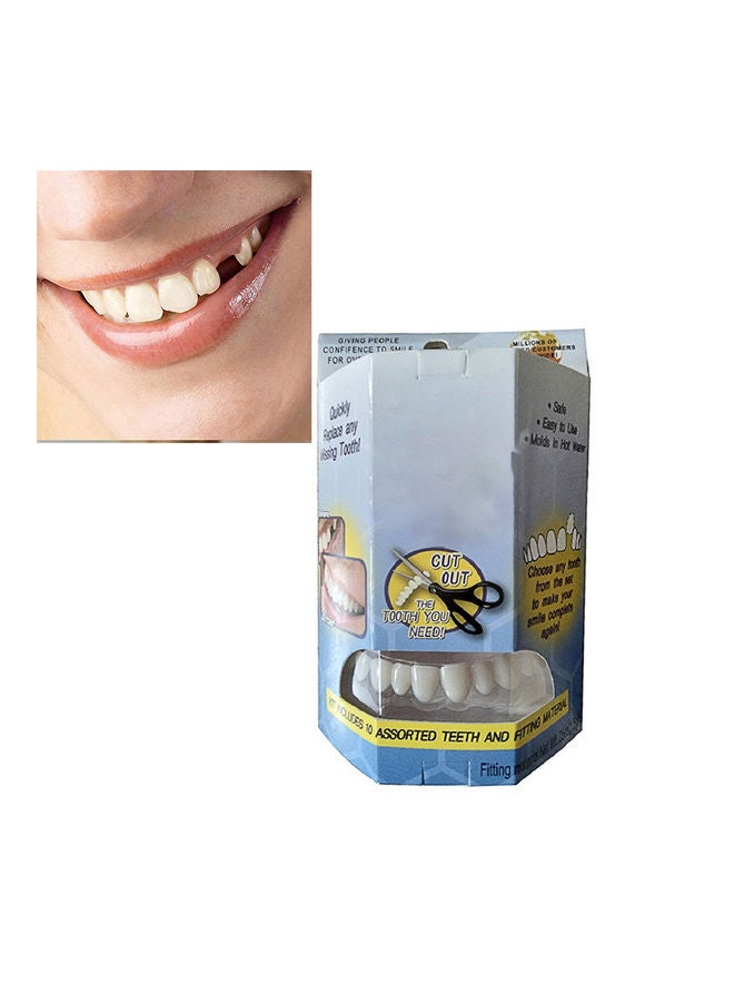 Generic Tooth Whitening Sticker Cuttable Instant Fit False Teeth Smile Veneers Sticker Natural color 10*10*10cm  - Image 1