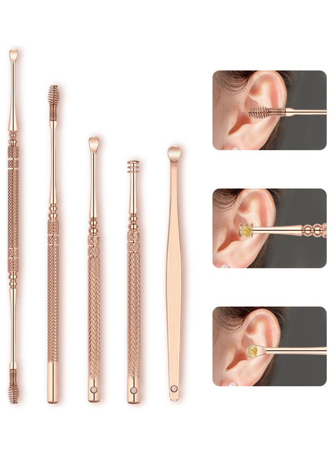 7 Pcs/Set Stainless Steel Earpick Ear Wax Removal Tool Set Glowing Ear Spoon Adult Children Safe Ear Wax Cleaning Tools multicolor 15*15*15cm - Image 4