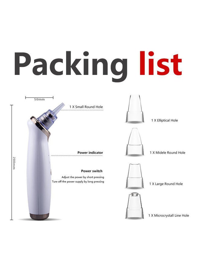 Generic - Electric Vacuum Suction Cleaner Face Cleaning Blackhead Removal Multifunctional Face Cleansing Machine Pearl White 20*20*20cm - Image 1