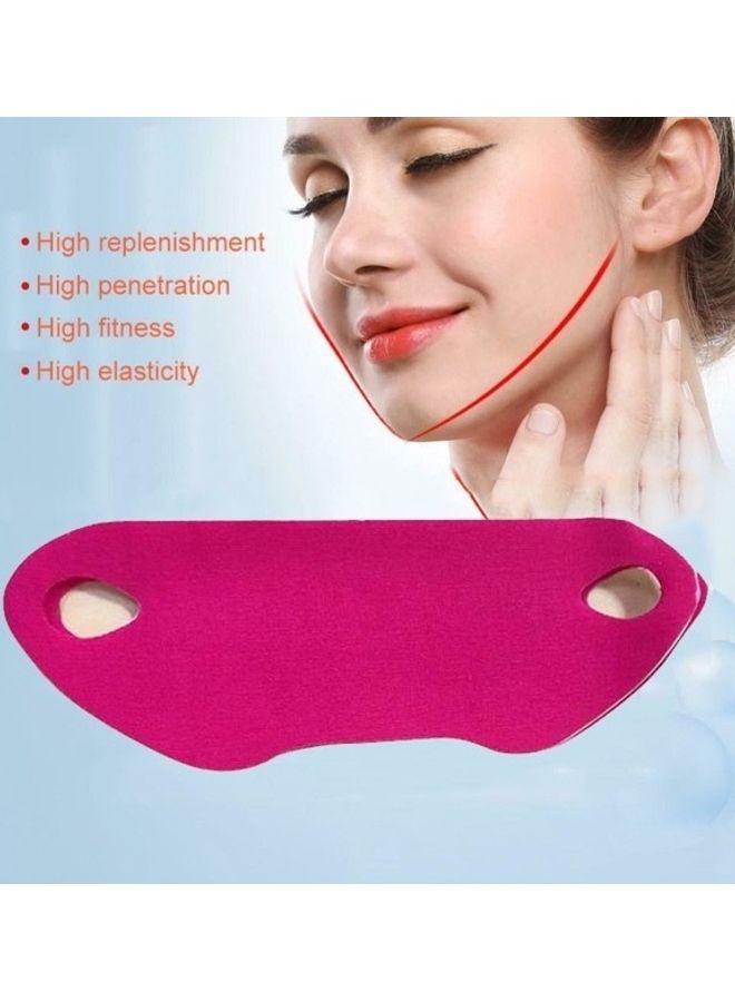 ماركة غير محددة ماسك جل لشد الوجه للنساء على شكل حرف V بتصميمٍ رفيع مضاد للتجاعيد وعلامات التقدم في السن وتنحيف الذقن، نمط العلامة التجارية: أحمر، قناع وجه فردي بشكل حرف V ألوان متعددة 17.5*17.5*17.5سم  - Image 3