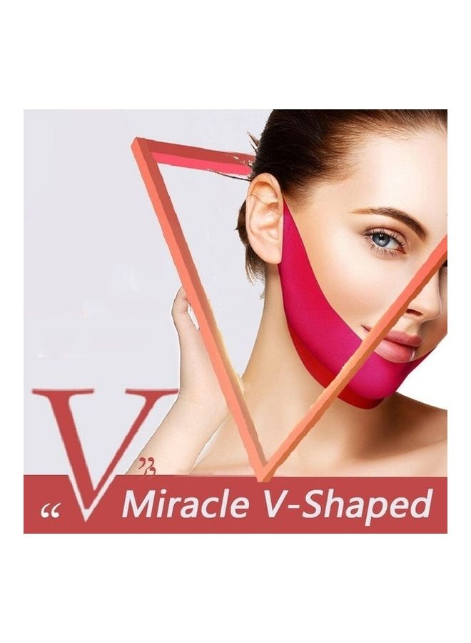 ماركة غير محددة ماسك جل لشد الوجه للنساء على شكل حرف V بتصميمٍ رفيع مضاد للتجاعيد وعلامات التقدم في السن وتنحيف الذقن، نمط العلامة التجارية: أحمر، قناع وجه فردي بشكل حرف V ألوان متعددة 17.5*17.5*17.5سم  - Image 5