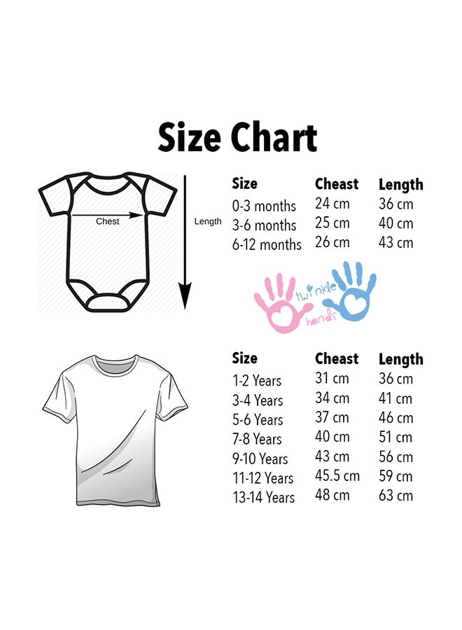 Twinkle Hands - 2-Piece Printed Bodysuit With Bib Orange/Green - Image 1