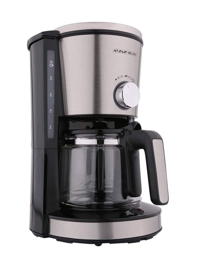 ALSAIF-ELEC Coffee Maker 1.25 L 1000 W E03400 Black/Silver 