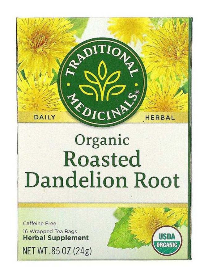 Traditional Medicinals Roasted Dandelion Root Herbal Tea Bag 0.85ounce  - Image 1