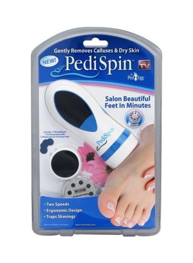 PediSpin Electric Dry Hard Rough Skin Remover Foot Care White 27*27*27cm - Image 1