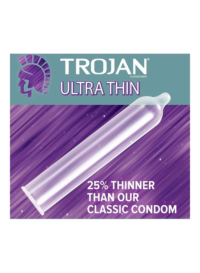TROJAN Ultra Thin Lubricated Condoms 60 Piece - Image 3