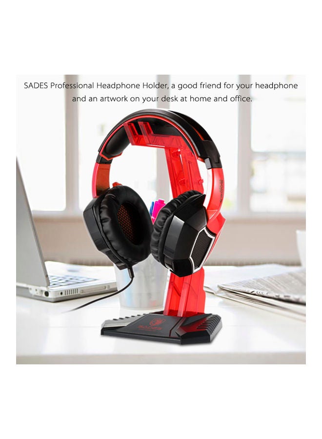 Sades Gaming Headphone Stand Earphone Holder For Sony AKG Sennheiser Logitech Other Headsets Red  - Image 4
