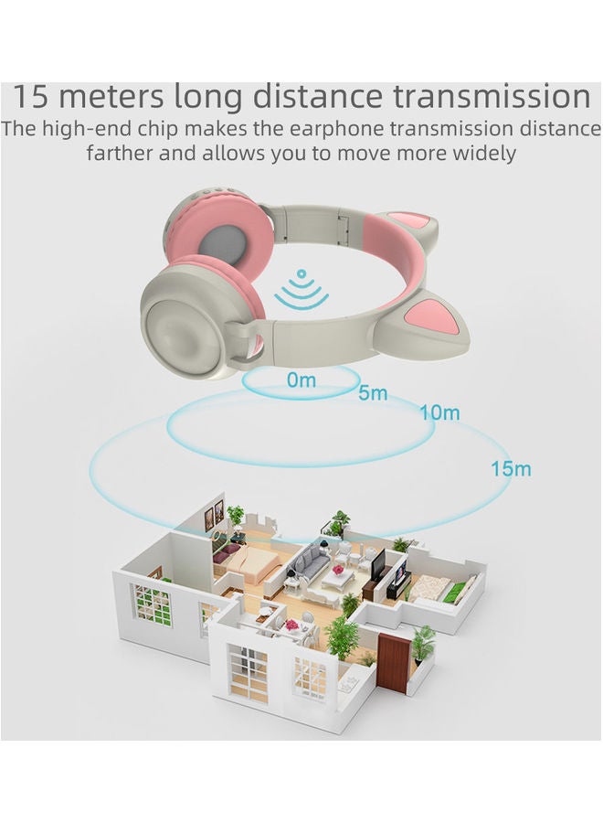 سماعة رأس لاسلكية طراز ZW-028 بتصميم يُغطي الأذن، تعمل بتقنية البلوتوث ومُزودة بميكروفون أخضر - Image 2