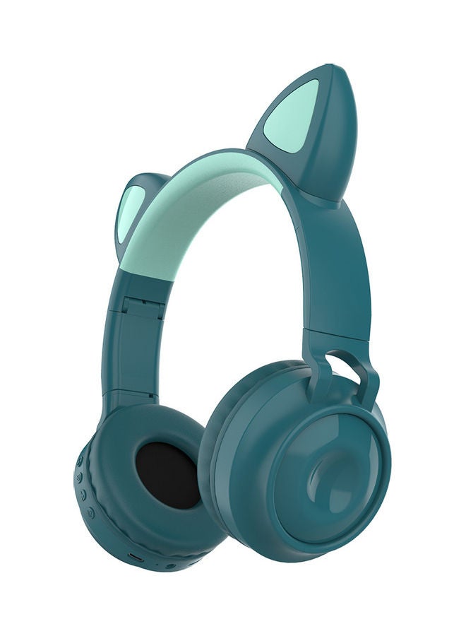سماعة رأس لاسلكية طراز ZW-028 بتصميم يُغطي الأذن، تعمل بتقنية البلوتوث ومُزودة بميكروفون أخضر - Image 4
