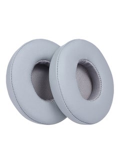 2-Piece Replacement Earpad Cushion For Beats Solo 2 / 3 On Ear Wireless Headphones Grey