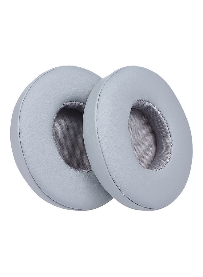 Generic - 2-Piece Replacement Earpad Cushion For Beats Solo 2 / 3 On Ear Wireless Headphones Grey - Image 1