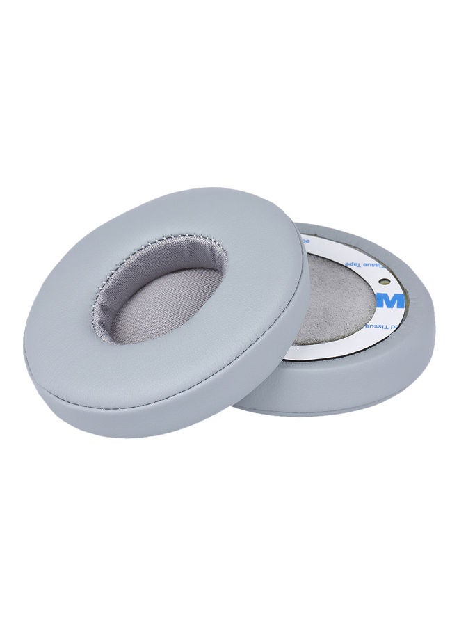 Generic - 2-Piece Replacement Earpad Cushion For Beats Solo 2 / 3 On Ear Wireless Headphones Grey - Image 1