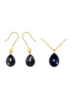 3-Piece 10 Karat Gold Pearl Jewellery Set