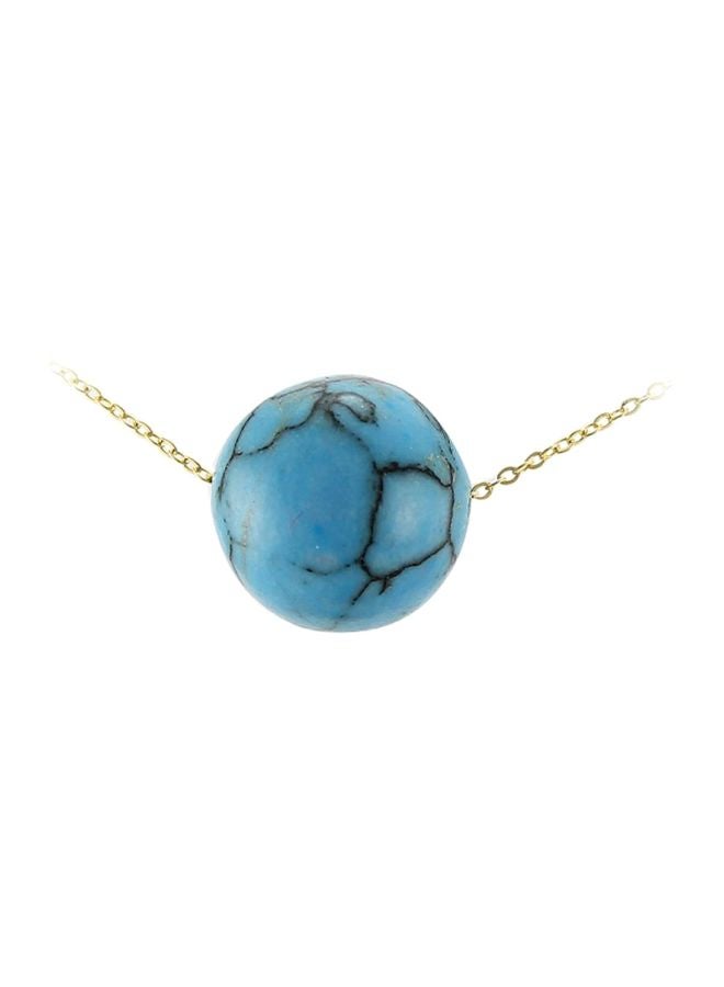 Vera Perla 10 Karat Gold Turquoise Pendant - Image 1