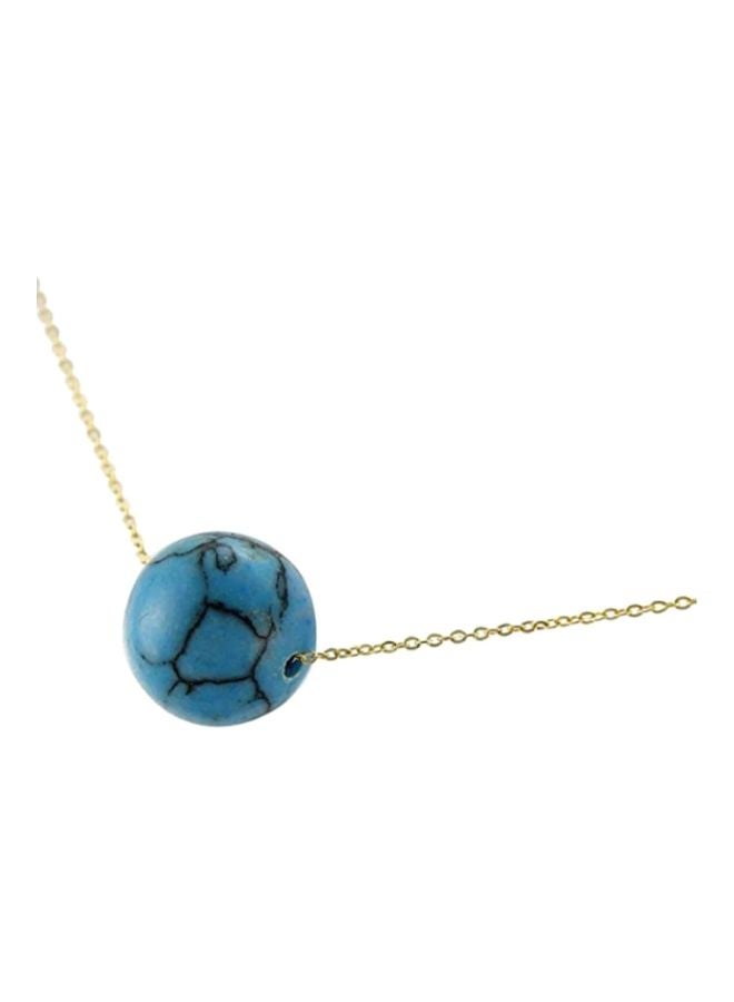 Vera Perla 10 Karat Gold Turquoise Pendant - Image 3