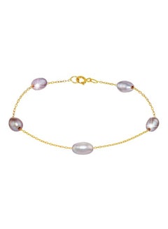 10 Karat Gold Pearl Bracelet